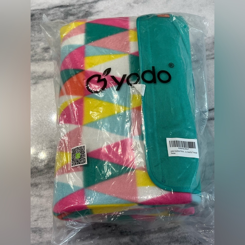 yodo vibrant geometric Outdoor Picnic Blanket Water-Resistant / Camping / Hiking